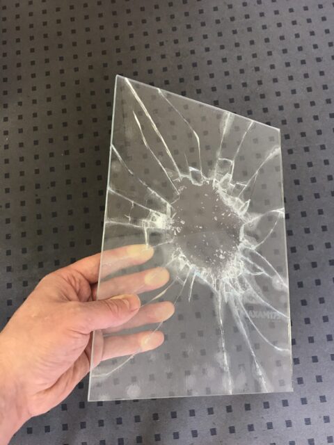 Boarding up glazing film