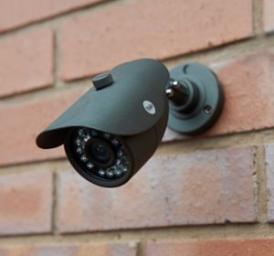 CCTV camera mounted